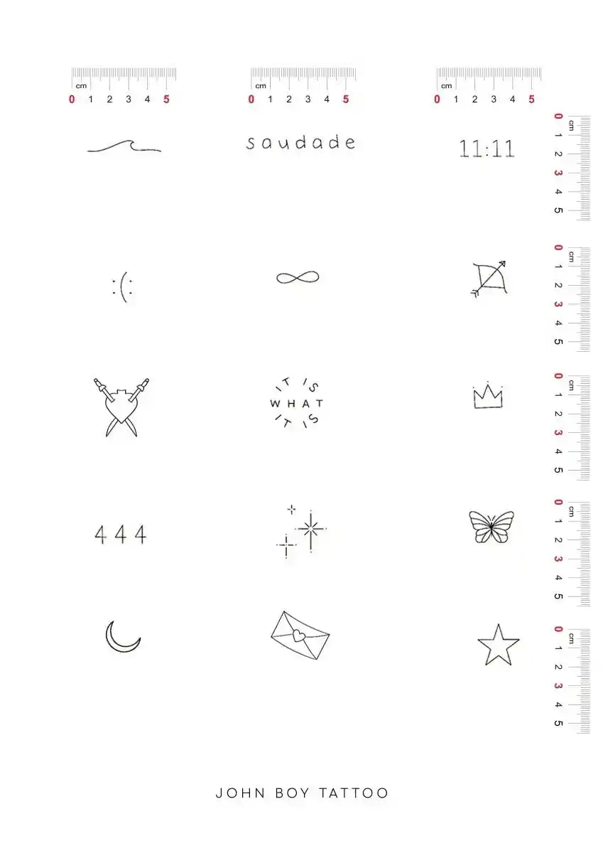 John Boy Tattoo קעקועים קטנים – מבצע מיוחד