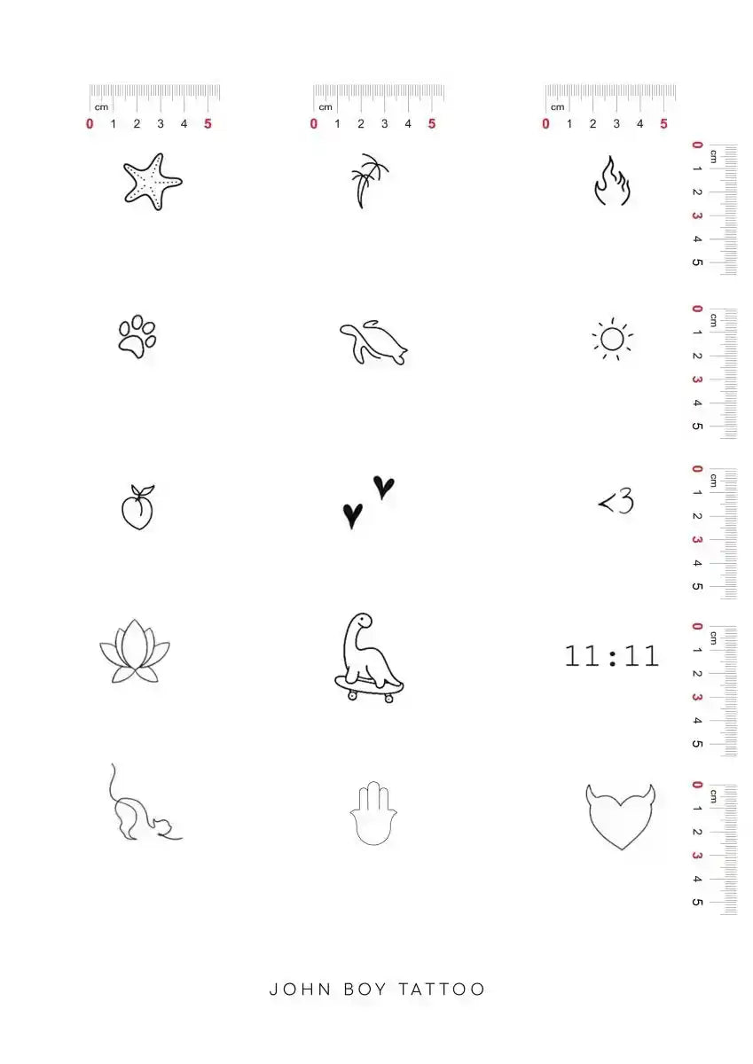John Boy Tattoo קעקועים קטנים – מבצע מיוחד