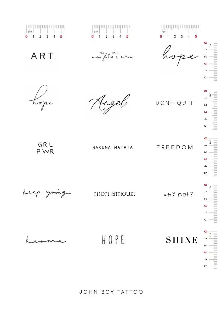 John Boy Tattoo קעקועים קטנים – מבצע מיוחד