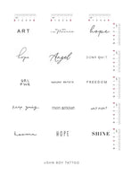 John Boy Tattoo קעקועים קטנים – מבצע מיוחד